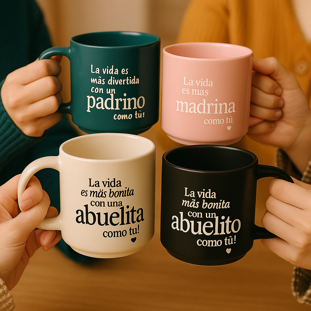 Taza La vida es más divertida con un PADRINO como tú
