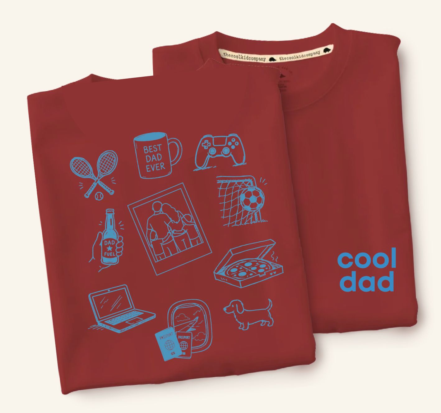 Polo/Polera de Adulto ICONIC DAD (personaliza con tus íconos!)