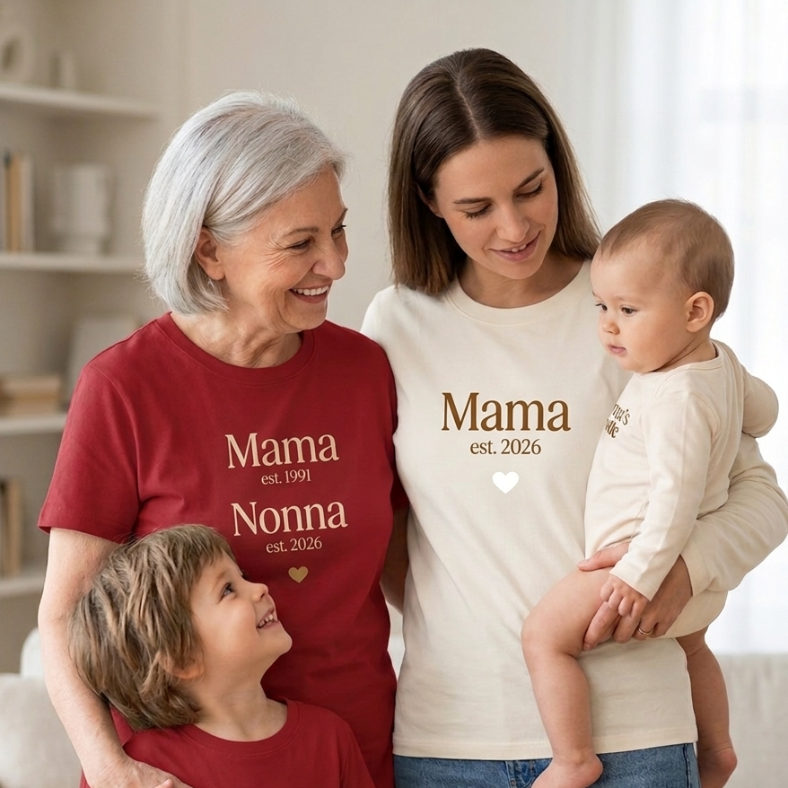 Polo/Polera de Adulto Mama est. (1 nombre y año personalizado)