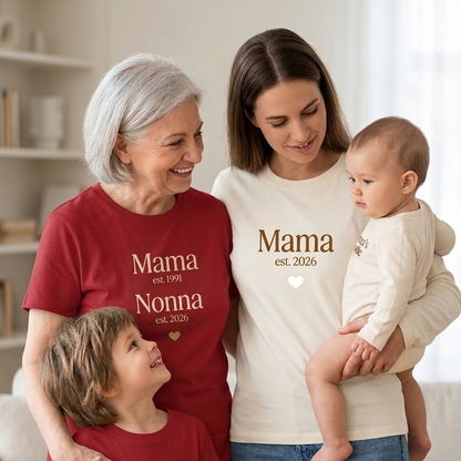 Polo/Polera de Adulto Mama est. (1 nombre y año personalizado)
